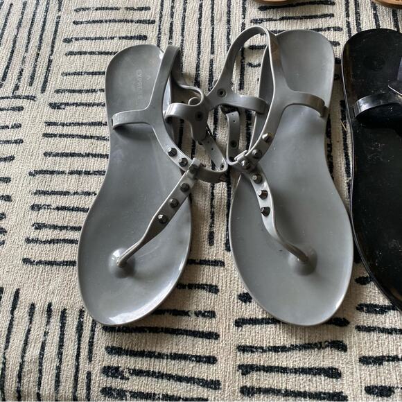 Express And Madden Girl Sandal Shoe Bundle Grey Black 10 - Picture 4 of 7